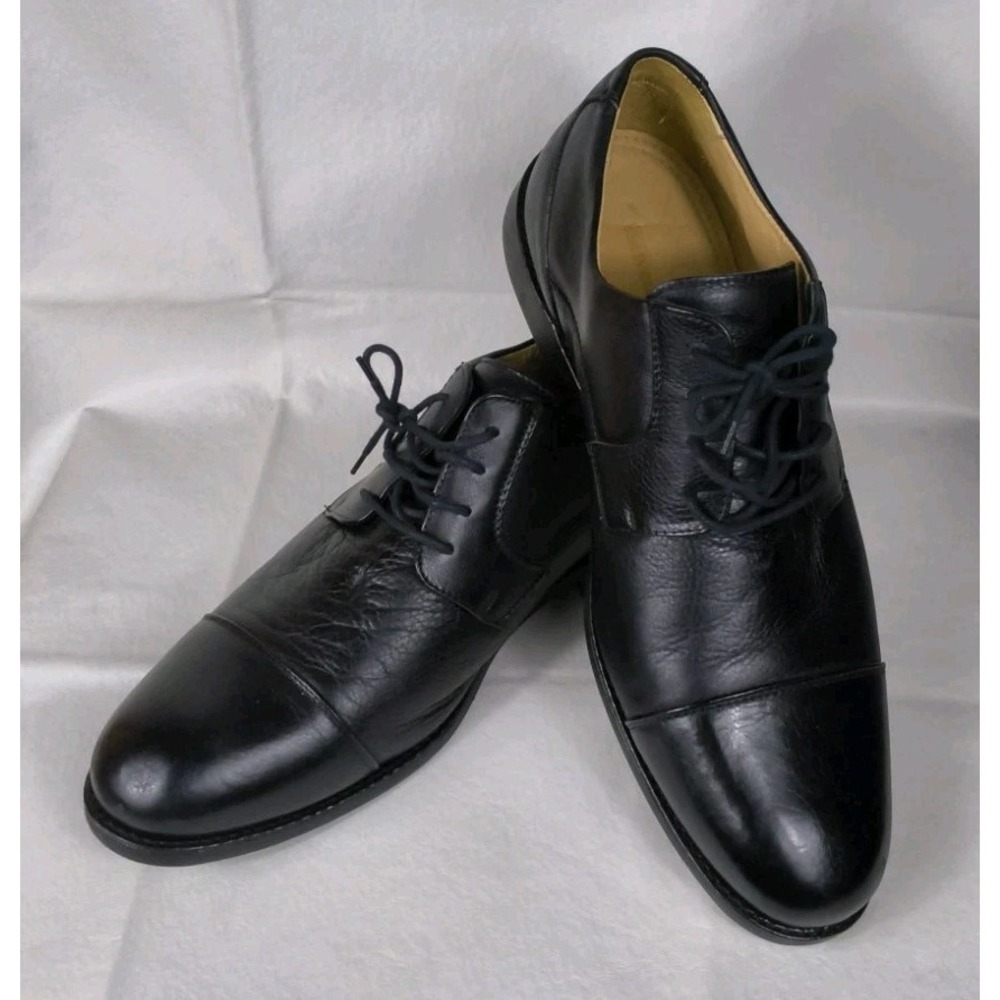 Belvedere Duke Black Leather Cap Toe Oxfords Dress Shoes Men's Size 14 D Brazil